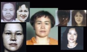 Những lần biến đổi khuôn mặt của Kazuko Fukuda trong quãng thời gian chạy trốn từ năm 1982 đến năm 1997