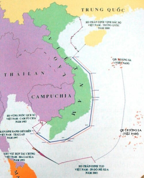 Các vùng biển của Việt Nam theo quy định của UNCLOS